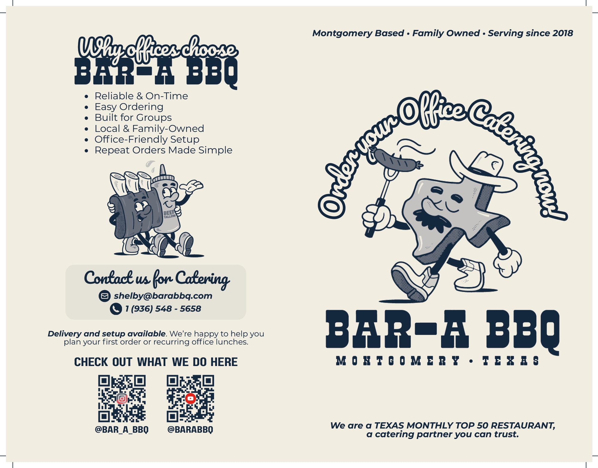 Bar A BBQ office catering overview